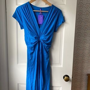 Peacock Blue Seraphine Maternity dress NWT